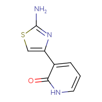 Chemical structure of 3-(2-amino-1,3-thiazol-4-yl)-1,2-dihydropyridin-2-one - CSSB00021640412