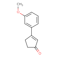 Chemical structure of 3-(3-methoxyphenyl)cyclopent-2-en-1-one - CSSB00012183455