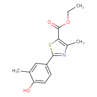 Chemical structure of ethyl 2-(4-hydroxy-3-methylphenyl)-4-methyl-1,3-thiazole-5-carboxylate - CSSB02206094570