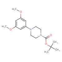 Chemical structure of tert-butyl 4-(3,5-dimethoxyphenyl)piperazine-1-carboxylate - CSSB00010247391