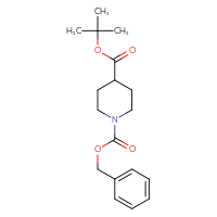 Chemical structure of 1-benzyl 4-tert-butyl piperidine-1,4-dicarboxylate - CSSB00000057629