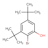 Chemical structure of 2-bromo-3,5-di-tert-butylphenol - CSSB20813996428