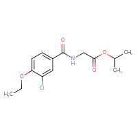 Chemical structure of propan-2-yl 2-[(3-chloro-4-ethoxyphenyl)formamido]acetate - CSSB07126240436