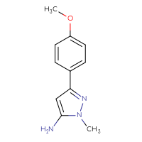 Chemical structure of 3-(4-methoxyphenyl)-1-methyl-1H-pyrazol-5-amine - CSSB00011267196