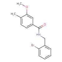 Chemical structure of N-[(2-bromophenyl)methyl]-3-methoxy-4-methylbenzamide - CSSB00035366772
