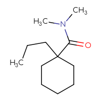 Chemical structure of N,N-dimethyl-1-propylcyclohexane-1-carboxamide - CSSB21043411620