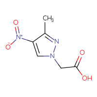 Chemical structure of 2-(3-methyl-4-nitro-1H-pyrazol-1-yl)acetic acid - CSSB00000081561