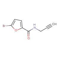 Chemical structure of 5-bromo-N-(prop-2-yn-1-yl)furan-2-carboxamide - CSSB00000175939