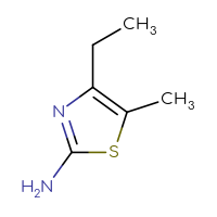 Chemical structure of 4-ethyl-5-methyl-1,3-thiazol-2-amine - CSSB00000742869