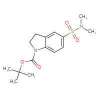 Chemical structure of tert-butyl 5-(dimethylsulfamoyl)-2,3-dihydro-1H-indole-1-carboxylate - CSSB02113804266