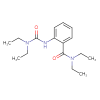 Chemical structure of 2-[(diethylcarbamoyl)amino]-N,N-diethylbenzamide - CSSB00020583763