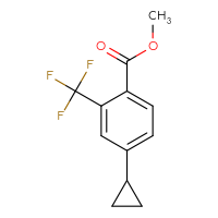 Chemical structure of methyl 4-cyclopropyl-2-(trifluoromethyl)benzoate - CSSB06582288061
