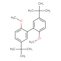 Chemical structure of 5,5'-di-tert-butyl-2,2'-dimethoxy-1,1'-biphenyl - CSSB00160302614
