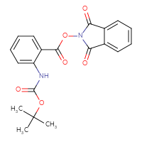 Chemical structure of 1,3-dioxo-2,3-dihydro-1H-isoindol-2-yl 2-{[(tert-butoxy)carbonyl]amino}benzoate - CSSB00133015659