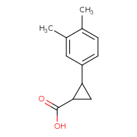 Chemical structure of 2-(3,4-dimethylphenyl)cyclopropane-1-carboxylic acid - CSSB00000745879