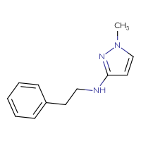 Chemical structure of 1-methyl-N-(2-phenylethyl)-1H-pyrazol-3-amine - CSSB00000715118