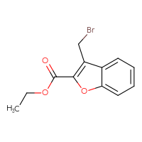 Chemical structure of ethyl 3-(bromomethyl)-1-benzofuran-2-carboxylate - CSSB00000682178