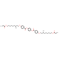 Chemical structure of 4-(4-{[3-methyl-9-(prop-2-enoyloxy)nonyl]oxy}benzoyloxy)phenyl 4-{[3-methyl-9-(prop-2-enoyloxy)nonyl]oxy}benzoate - CSSB02125556638