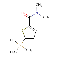 Chemical structure of N,N-dimethyl-5-(trimethylsilyl)thiophene-2-carboxamide - CSSB06982872714