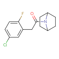 Chemical structure of 1-{7-azabicyclo[2.2.1]heptan-7-yl}-2-(5-chloro-2-fluorophenyl)ethan-1-one - CSSB06494266156