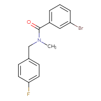 Chemical structure of 3-bromo-N-[(4-fluorophenyl)methyl]-N-methylbenzamide - CSSB00000382928