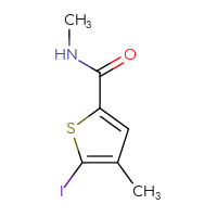 Chemical structure of 5-iodo-N,4-dimethylthiophene-2-carboxamide - CSSB14851204363