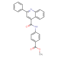Chemical structure of methyl 4-(2-phenylquinoline-4-amido)benzoate - CSSB00106428156