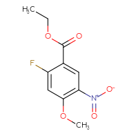 Chemical structure of ethyl 2-fluoro-4-methoxy-5-nitrobenzoate - CSSB06270847009