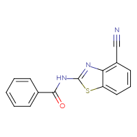 Chemical structure of N-(4-cyano-1,3-benzothiazol-2-yl)benzamide - CSSB00134616174