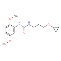 Chemical structure of 3-(3-cyclopropoxypropyl)-1-(2,5-dimethoxyphenyl)urea - CSSB15354879434