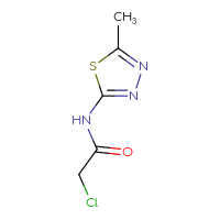 Chemical structure of 2-chloro-N-(5-methyl-1,3,4-thiadiazol-2-yl)acetamide - CSSB00000184977