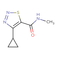 Chemical structure of 4-cyclopropyl-N-methyl-1,2,3-thiadiazole-5-carboxamide - CSSB00015353511