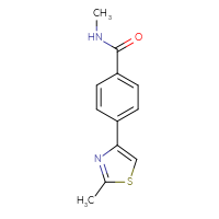 Chemical structure of N-methyl-4-(2-methyl-1,3-thiazol-4-yl)benzamide - CSSB00047857267