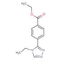 Chemical structure of ethyl 4-(4-ethyl-4H-1,2,4-triazol-3-yl)benzoate - CSSB01722269489