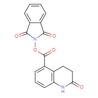 Chemical structure of 1,3-dioxo-2,3-dihydro-1H-isoindol-2-yl 2-oxo-1,2,3,4-tetrahydroquinoline-5-carboxylate - CSSB00116215494