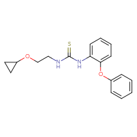 Chemical structure of 3-(2-cyclopropoxyethyl)-1-(2-phenoxyphenyl)thiourea - CSSB15854675537