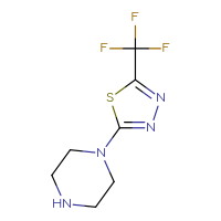 Chemical structure of 1-[5-(trifluoromethyl)-1,3,4-thiadiazol-2-yl]piperazine - CSSB00000216297