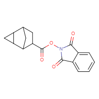 Chemical structure of 1,3-dioxo-2,3-dihydro-1H-isoindol-2-yl tricyclo[3.2.1.0²,⁴]octane-6-carboxylate - CSSB00116223037