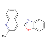 Chemical structure of 4-(1,3-benzoxazol-2-yl)-2-methylquinoline - CSSB00121605976