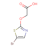 Chemical structure of 2-[(5-bromo-1,3-thiazol-2-yl)oxy]acetic acid - CSSB00103084130