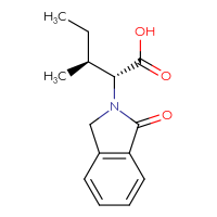 Chemical structure of (2R,3S)-3-methyl-2-(1-oxo-2,3-dihydro-1H-isoindol-2-yl)pentanoic acid - CSSB21495857544