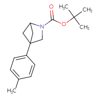Chemical structure of tert-butyl 4-(4-methylphenyl)-2-azabicyclo[2.1.1]hexane-2-carboxylate - CSSB14948340295