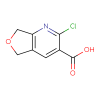 Chemical structure of 2-chloro-5H,7H-furo[3,4-b]pyridine-3-carboxylic acid - CSSB00020985812