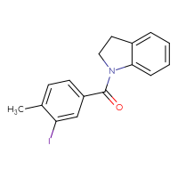 Chemical structure of 1-(3-iodo-4-methylbenzoyl)-2,3-dihydro-1H-indole - CSSB00020578564