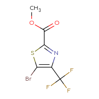 Chemical structure of methyl 5-bromo-4-(trifluoromethyl)-1,3-thiazole-2-carboxylate - CSSB00010239796