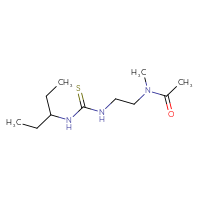 Chemical structure of N-methyl-N-(2-{[(pentan-3-yl)carbamothioyl]amino}ethyl)acetamide - CSSB21432554695