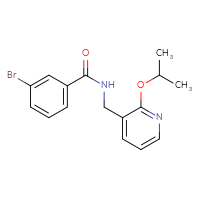 Chemical structure of 3-bromo-N-{[2-(propan-2-yloxy)pyridin-3-yl]methyl}benzamide - CSSB00105552558