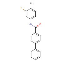 Chemical structure of N-(3-fluoro-4-methylphenyl)-[1,1'-biphenyl]-4-carboxamide - CSSB00102545701