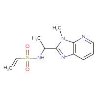 Chemical structure of N-(1-{3-methyl-3H-imidazo[4,5-b]pyridin-2-yl}ethyl)ethene-1-sulfonamide - CSSB21332099853