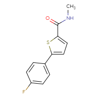 Chemical structure of 5-(4-fluorophenyl)-N-methylthiophene-2-carboxamide - CSSB00000016809